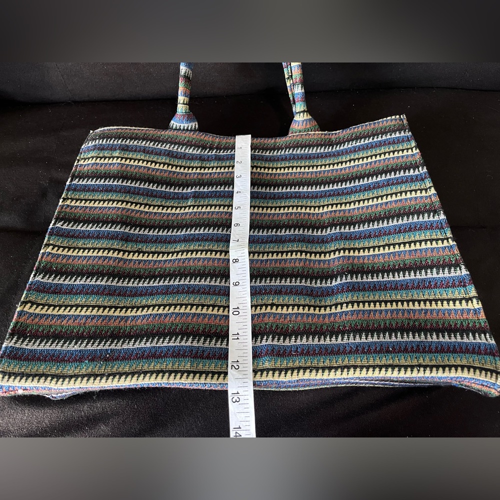 Large Tote Bag Colorful Pattern - Picture 5 of 9